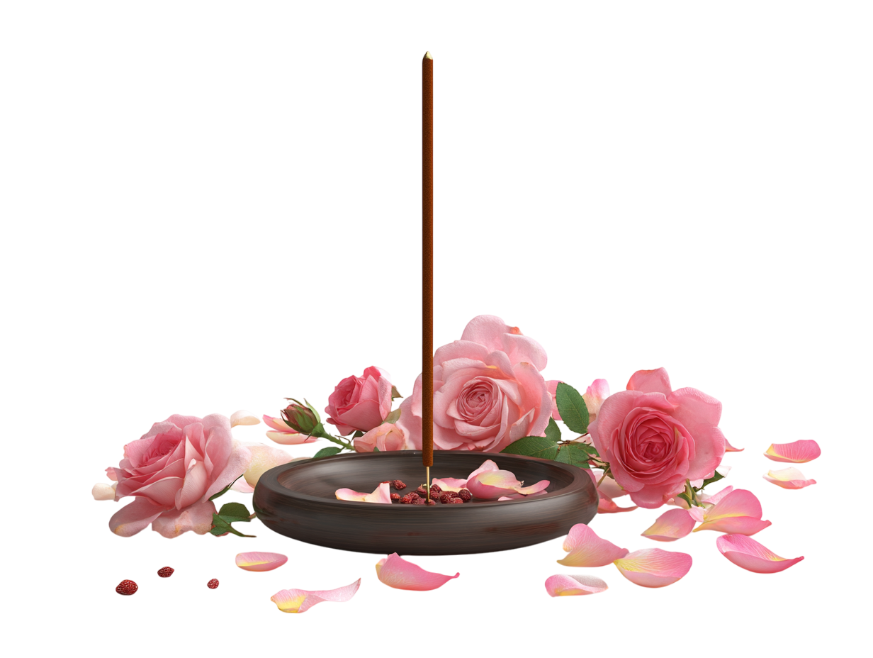 Vonné tyčinky Růže, 15 ks, Sattva