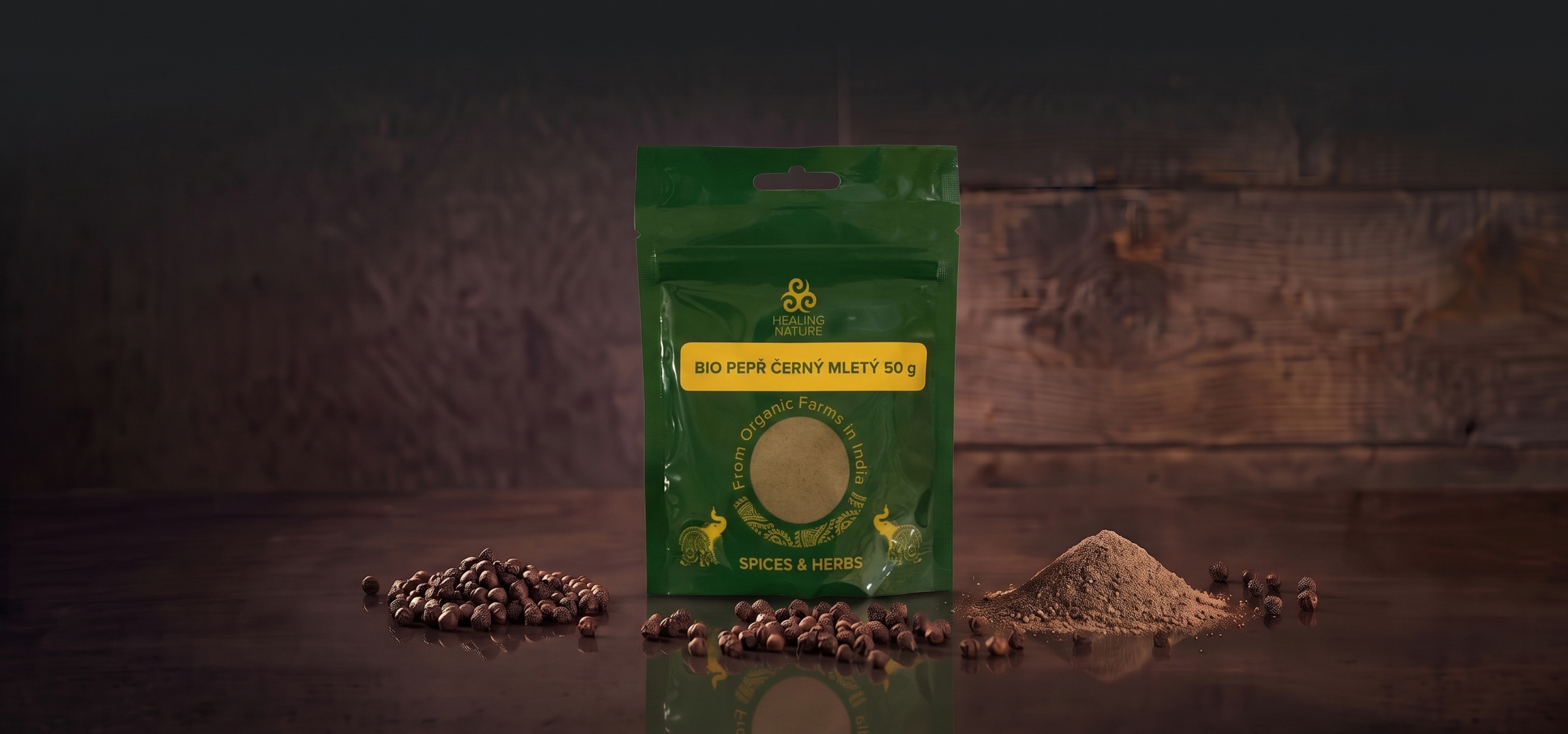 BIO Pepř černý mletý, 50 g, Healing Nature