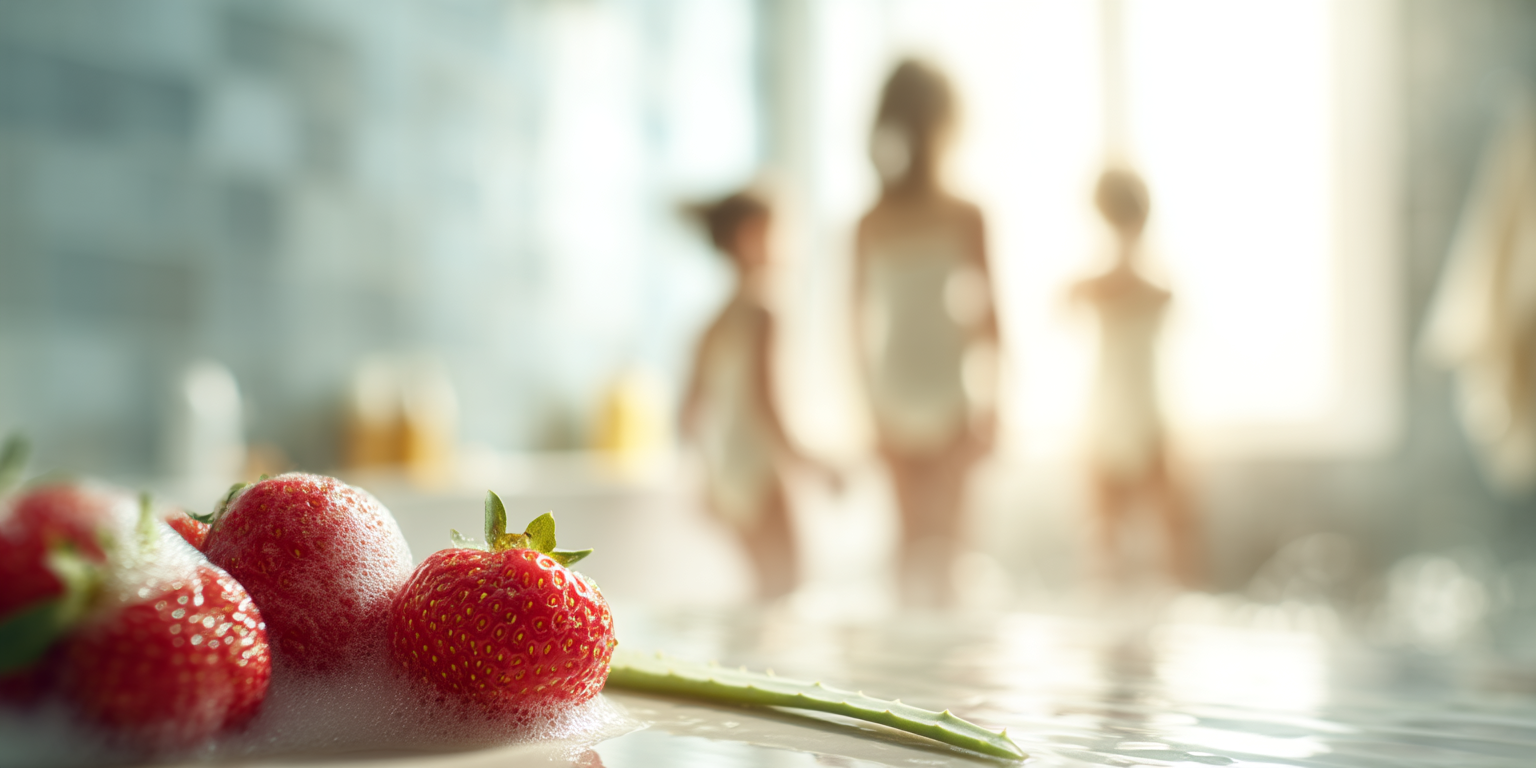 Přírodní dětský sprchový gel Jahoda, 200 ml, Vitie