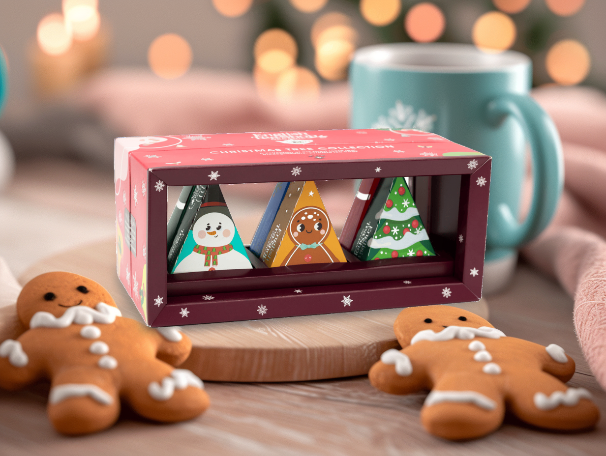 BIO Vánoční čaj – kolekce vánoční stromeček, 6 pyramidek, English Tea Shop