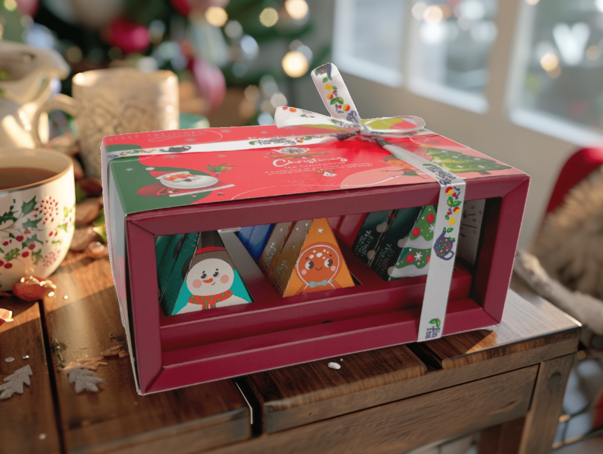 BIO Vánoční čaj – kolekce vánoční figurky, 12 pyramidek, English Tea Shop