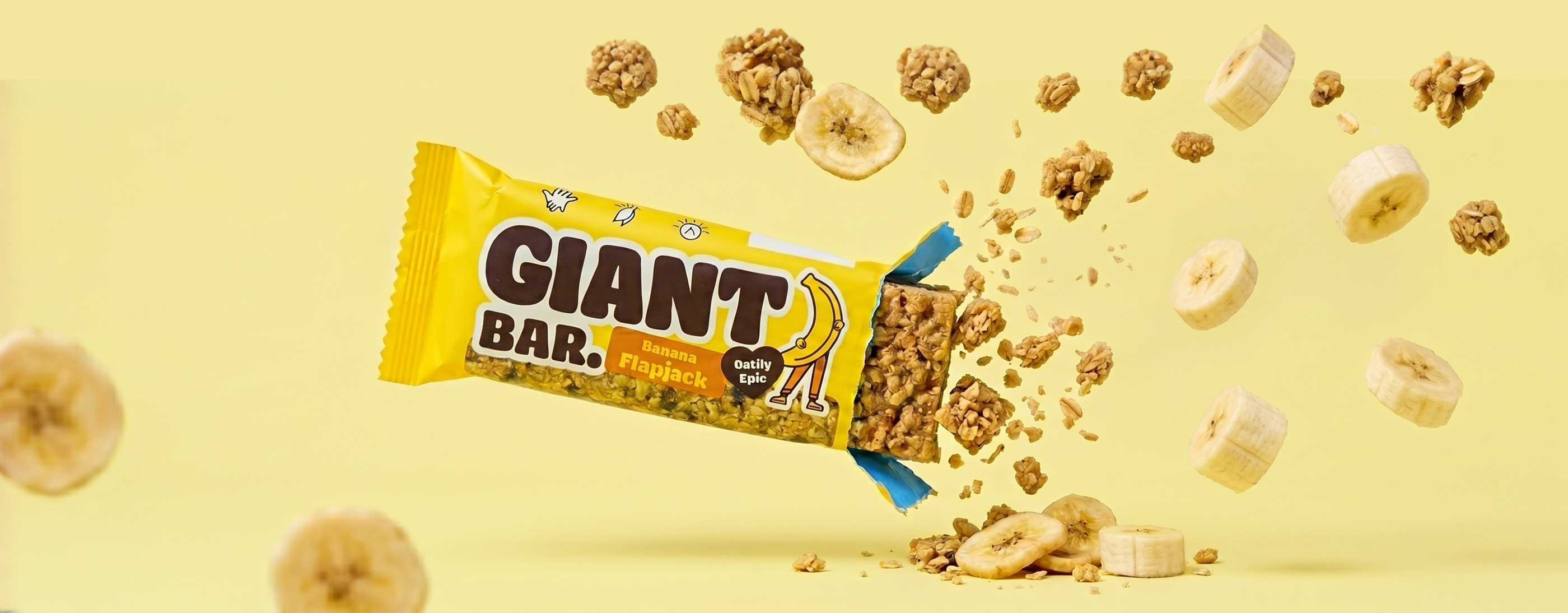 Obří ovesná tyčinka Banánová, 90 g, Ma Baker