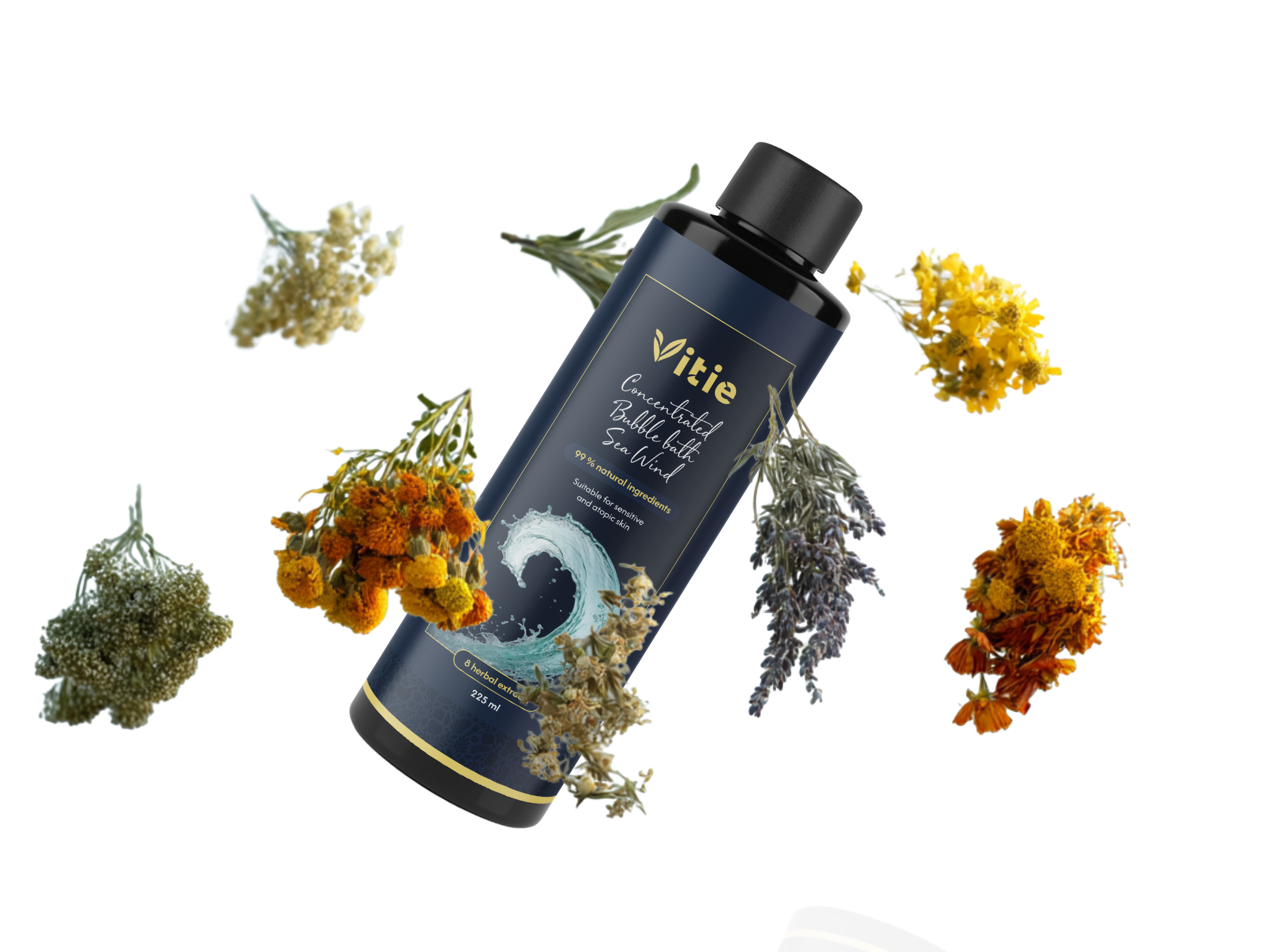 Přírodní pěna do koupele Sea Wind, 225 ml, Vitie