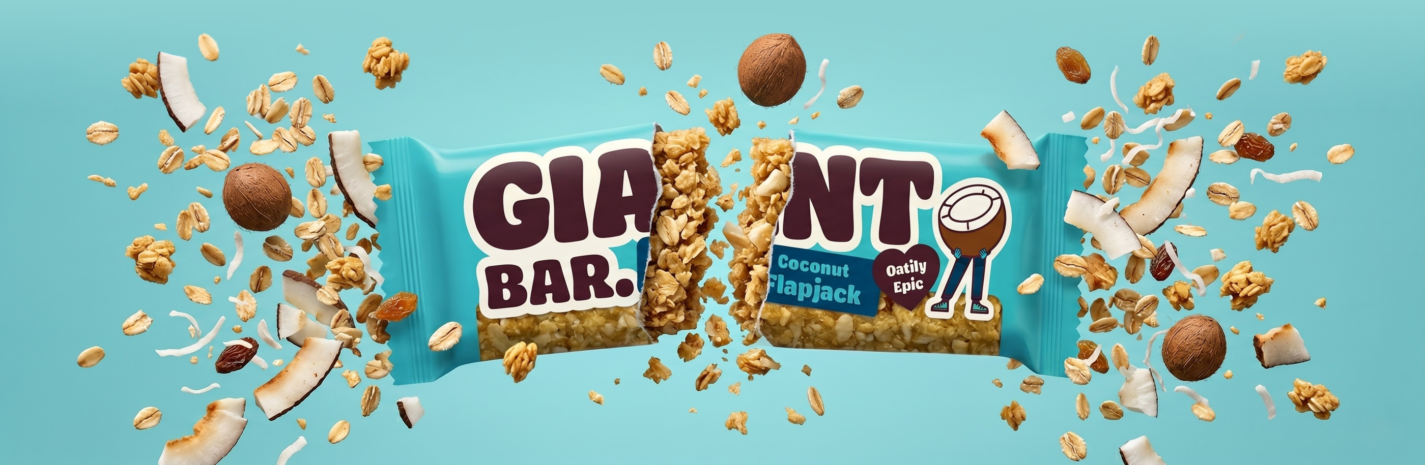 Obří ovesná tyčinka Kokosová, 90 g, Ma Baker