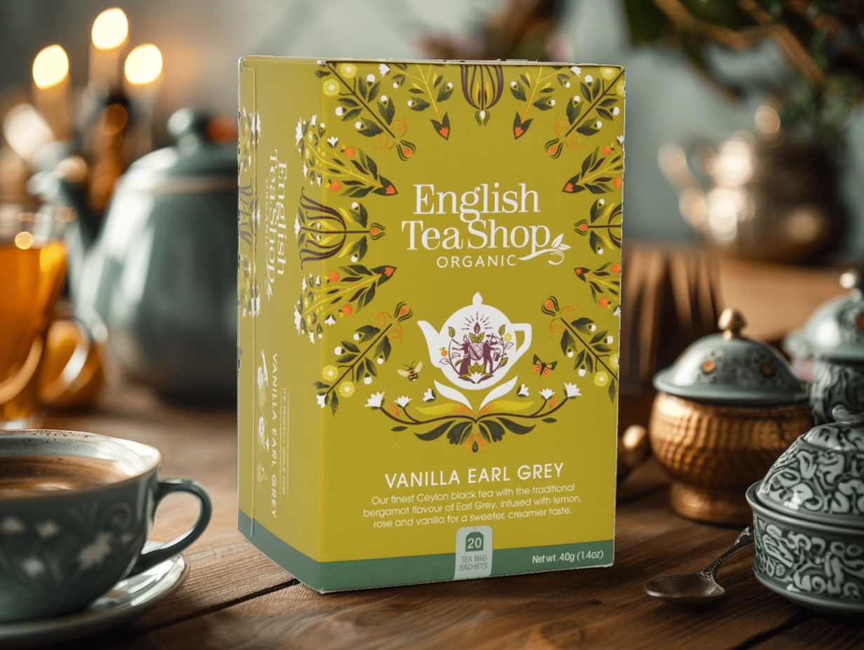 BIO Earl Grey s vanilkou, 20 sáčků, English Tea Shop