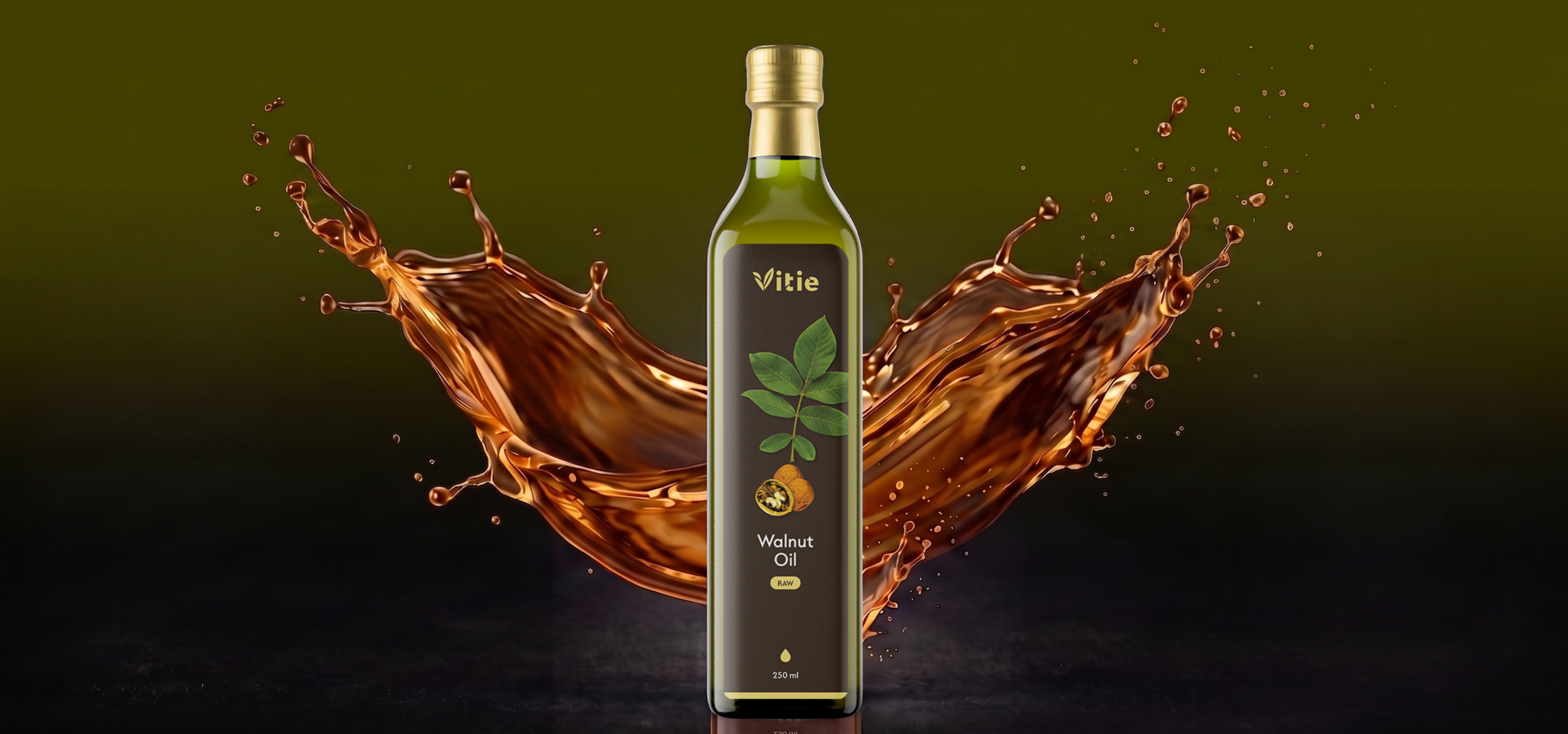 RAW Olej z vlašských ořechů, 250 ml, Vitie
