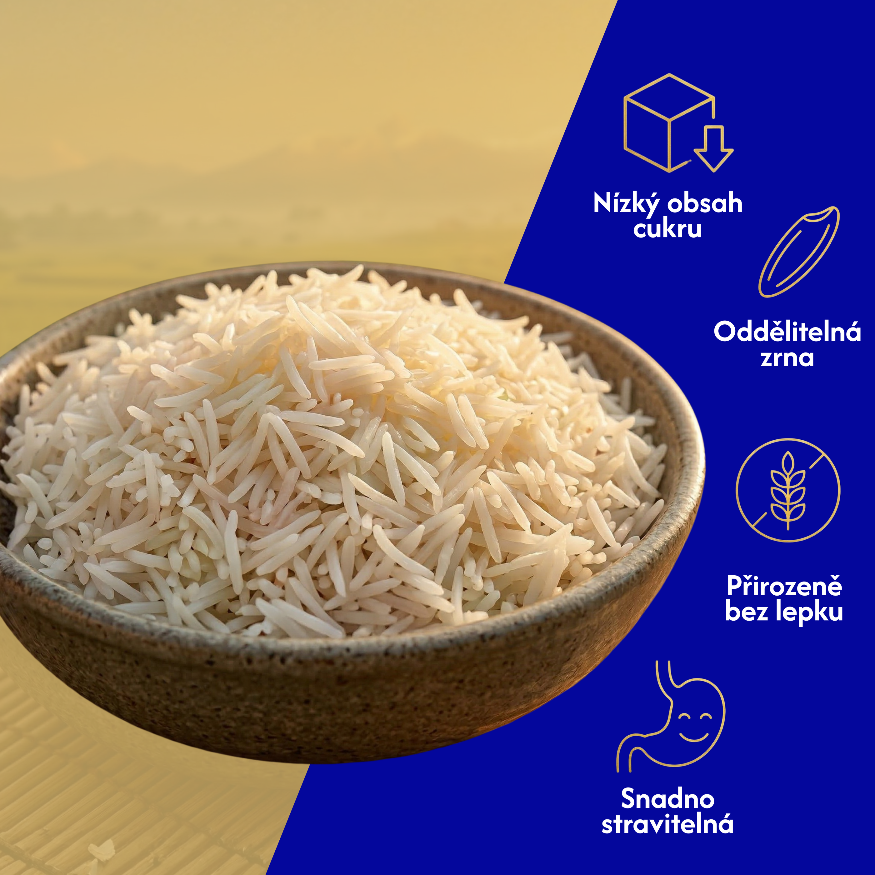 Rýže basmati Premium, 1 kg / 5 kg, India Gate