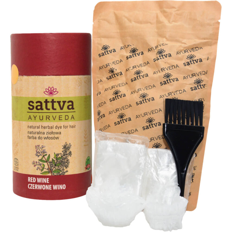 Henna Vlasy - Vínově červená, 150 g, Sattva