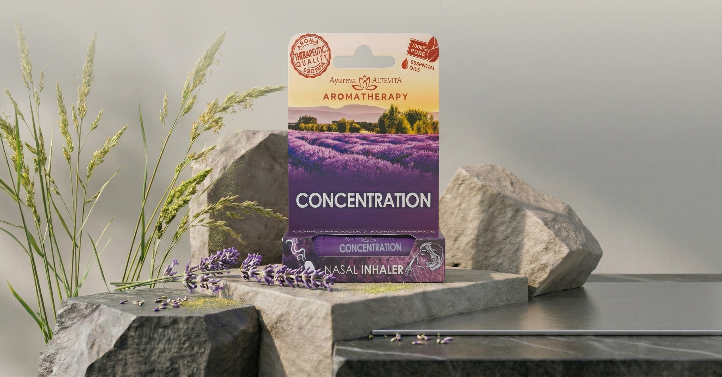 Nosní aroma inhalátor Koncentrace, 1 ml, Altevita