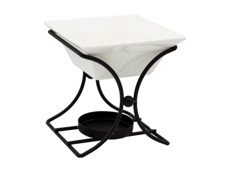 Aromalampa keramická s Kovovým stojanem čtverec, 1 ks