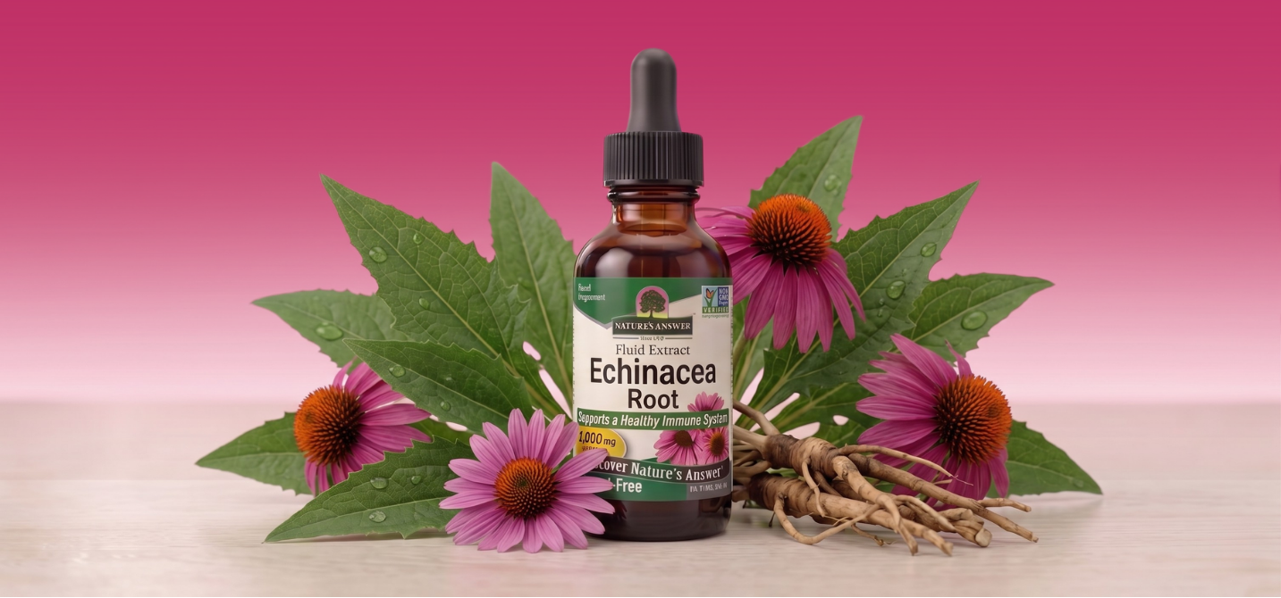 Echinacea (Třapatka nachová), bylinné kapky, 30 ml, Nature's Answer
