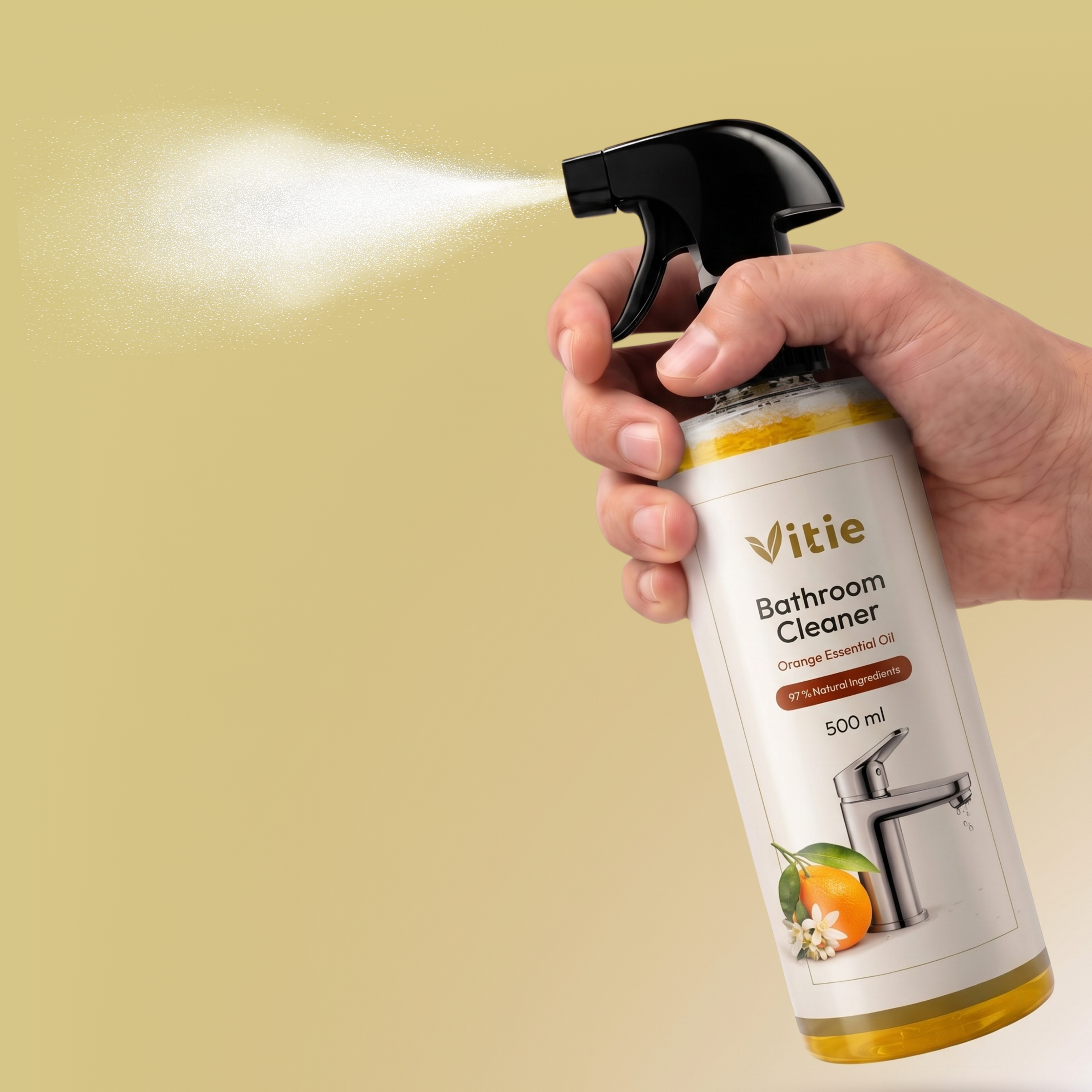 Ekologický čistič na koupelny s přírodním složením, 500 ml, Vitie