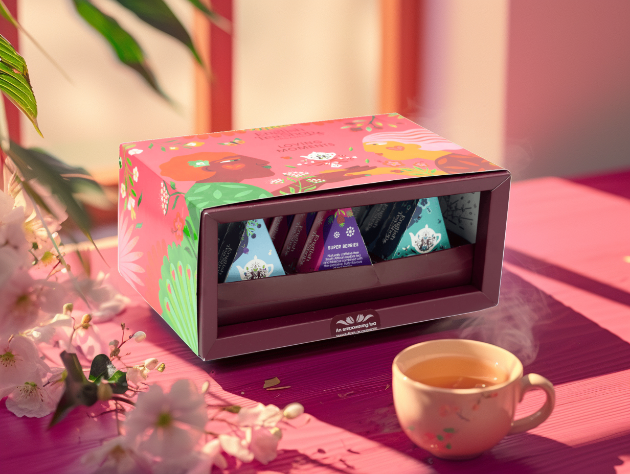 BIO kolekce čajů Láskyplné chvilky, 12 pyramidek, English Tea Shop