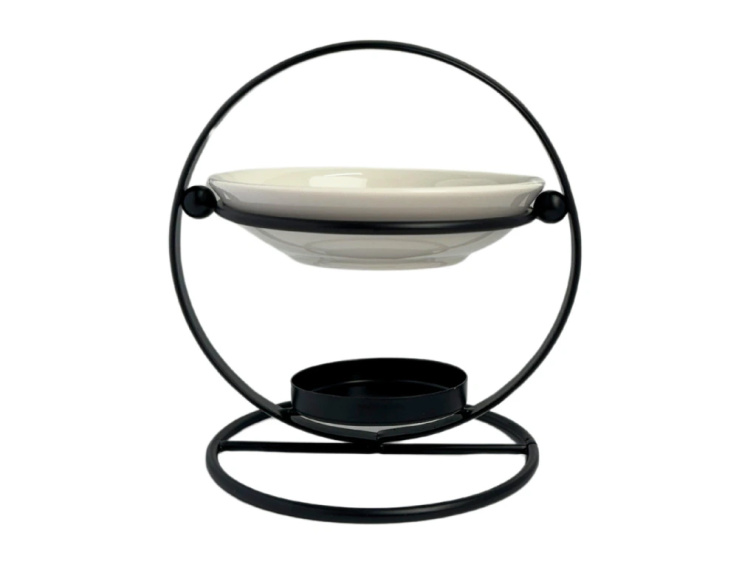 Aromalampa keramická s Kovovým stojanem kruh, 1 ks