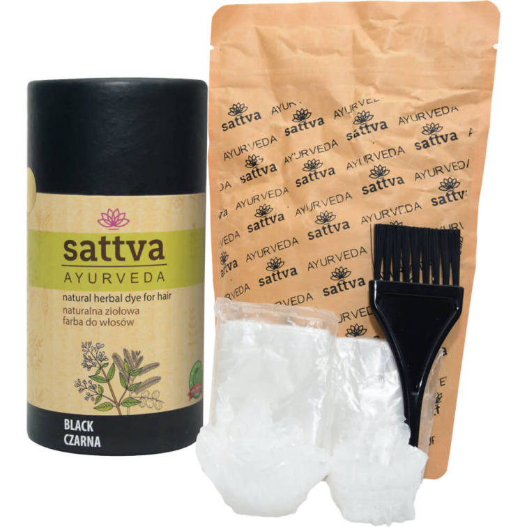 Henna Vlasy - Černá, 150 g, Sattva