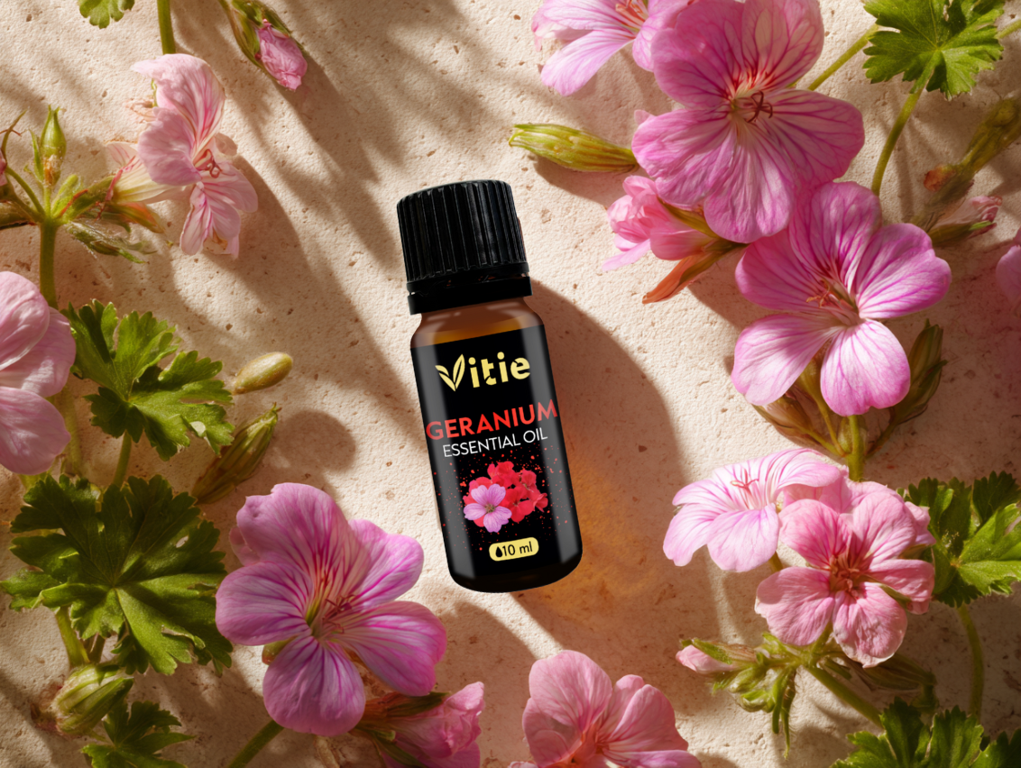 Esenciální olej Geranium, 10 ml, Vitie
