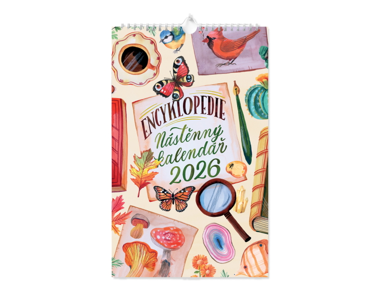 Nástěnný kalendář Encyklopedie 2026 - ilustrovaný