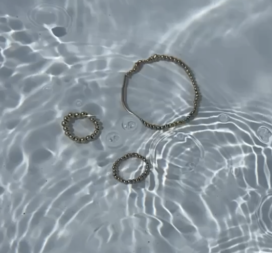 Náramek Bubble Wrinkle ze sterlingového stříbra