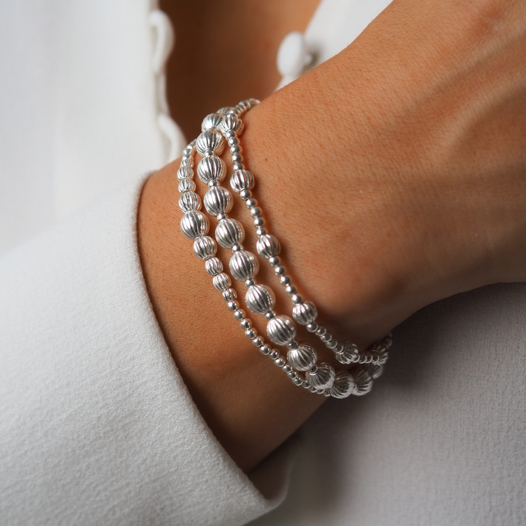 Náramek Bubble Wrinkle ze sterlingového stříbra