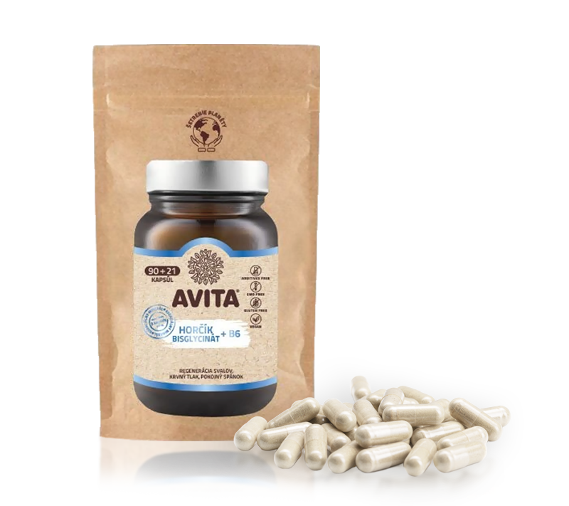 Horčík Bisglycinát + B6 / eko balenie 90+21 kapsúl