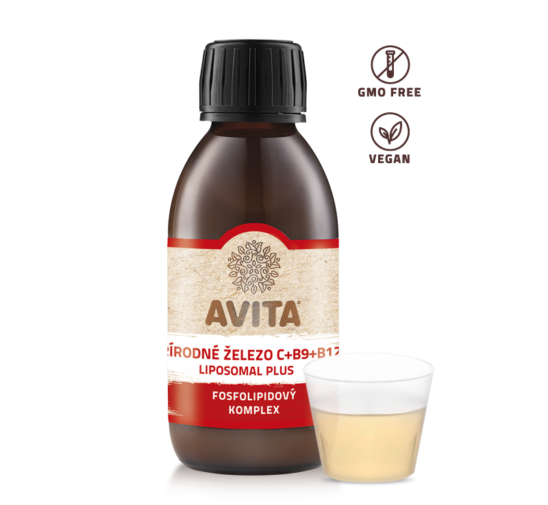 Prírodné železo C+B9+B12 liposomal plus