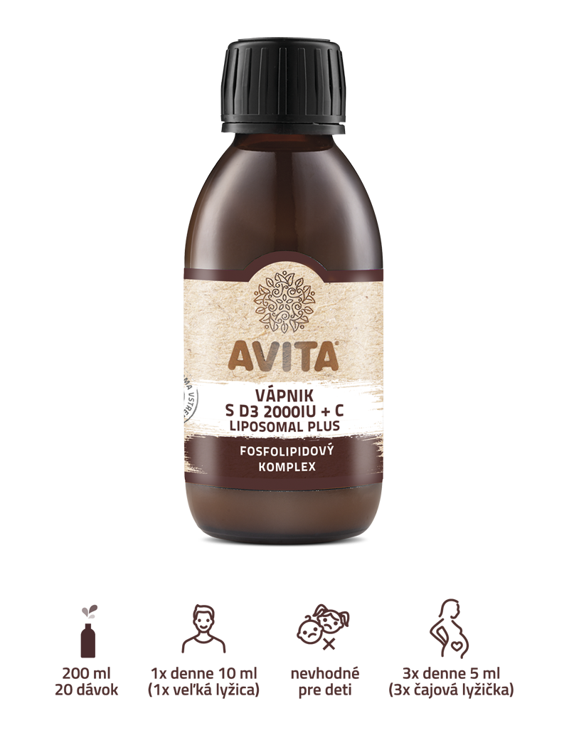 Vápnik s D3 2000 UI + C liposomal plus