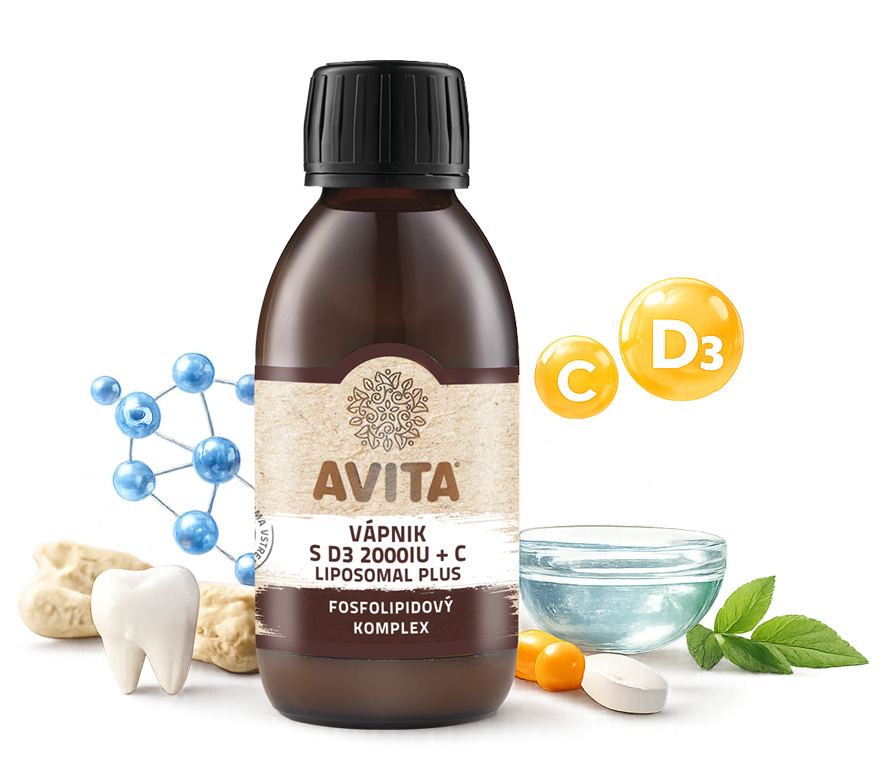 Vápnik s D3 2000 UI + C liposomal plus