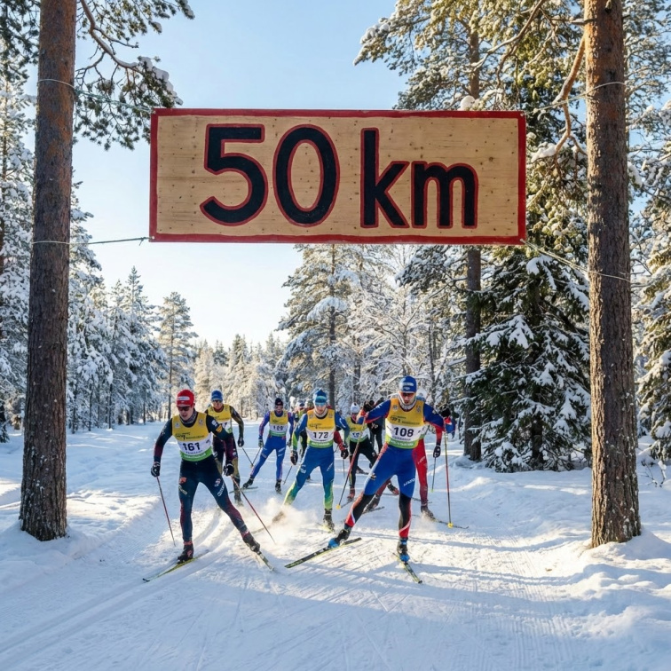 Balíček na 50 km běžkařský závod