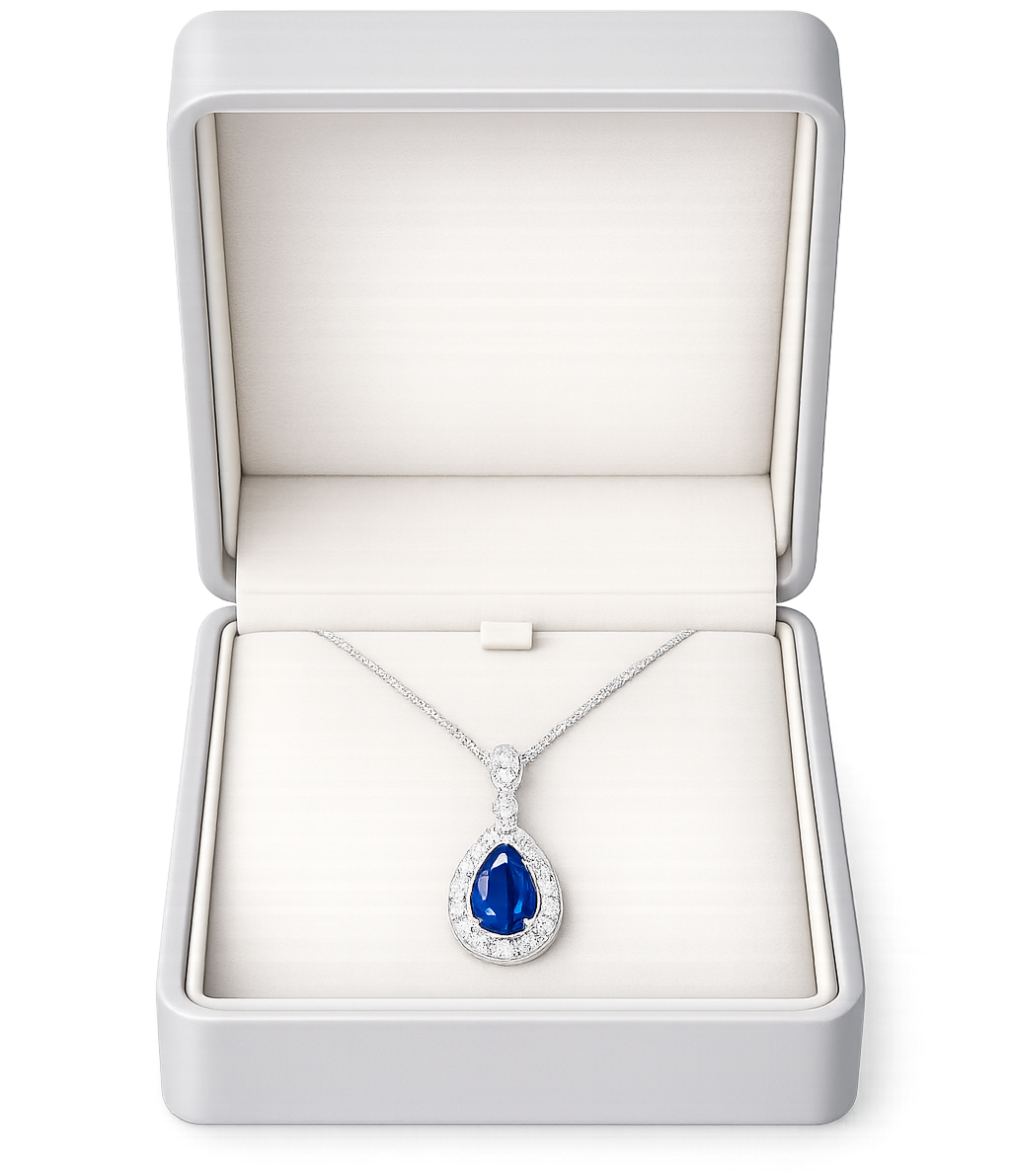 Elegantní náhrdelník Sapphire Drop