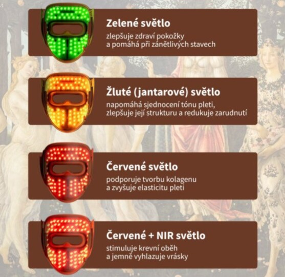 Omlazující LED maska na obličej
