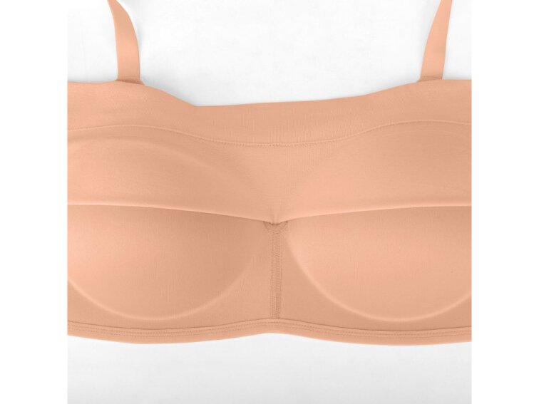 Bezešvá formující podprsenka bez kostic, TMAVÁ NUDE