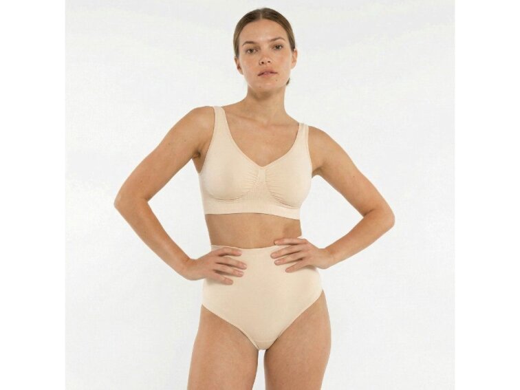 Jemně tvarující bezešvá podprsenka bez kostic, NUDE