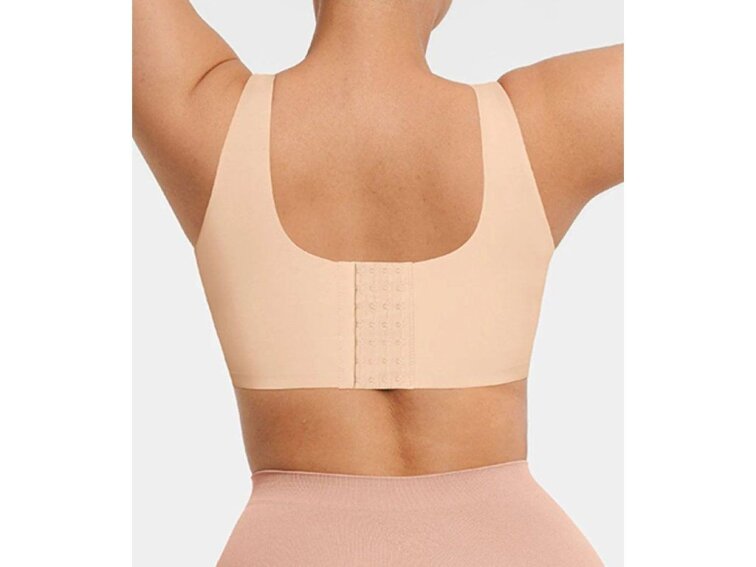 Bezešvá podprsenka tvarující záda, NUDE