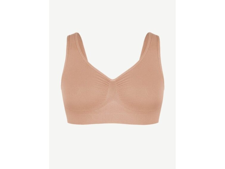 Jemně tvarující bezešvá podprsenka bez kostic, TMAVÁ NUDE