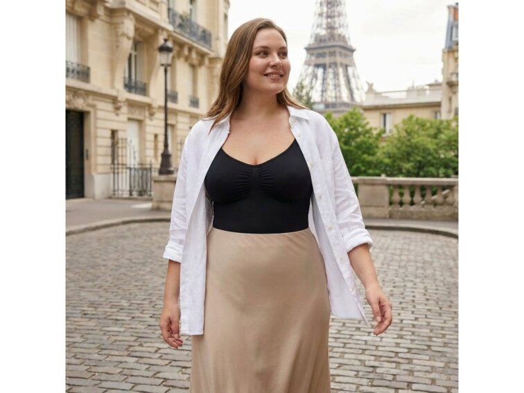 Tvarující body na ramínka s klasickým kalhotkovým střihem, ČERNÉ