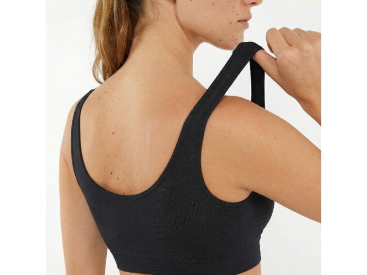 Jemně tvarující bezešvá podprsenka bez kostic, ČERNÁ