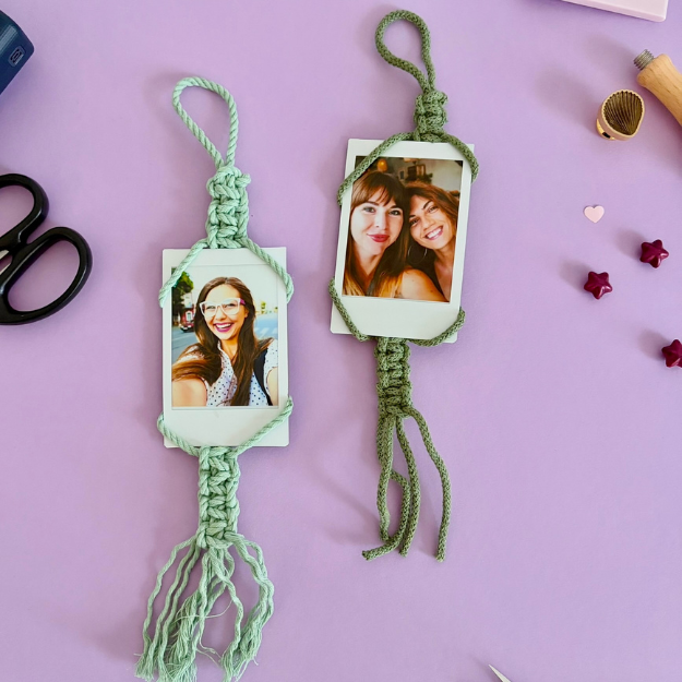 zpomínky na niti: DIY macramé závěs na instax fotky