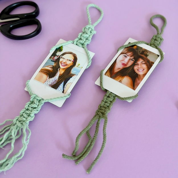 zpomínky na niti: DIY macramé závěs na instax fotky