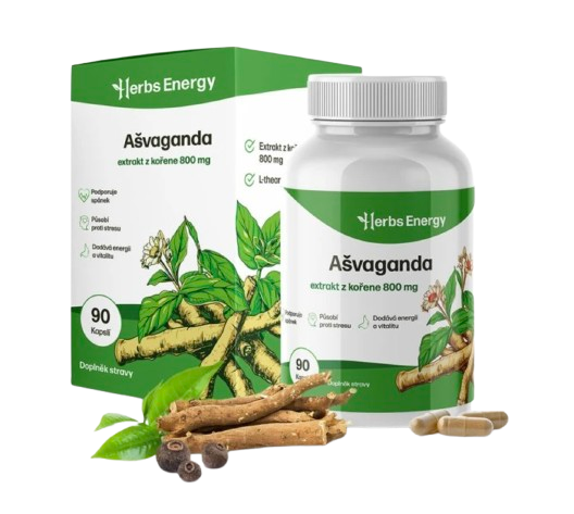 Herbs Energy Ashwagandha – extrakt z kořene 800 mg, 90 kapslí