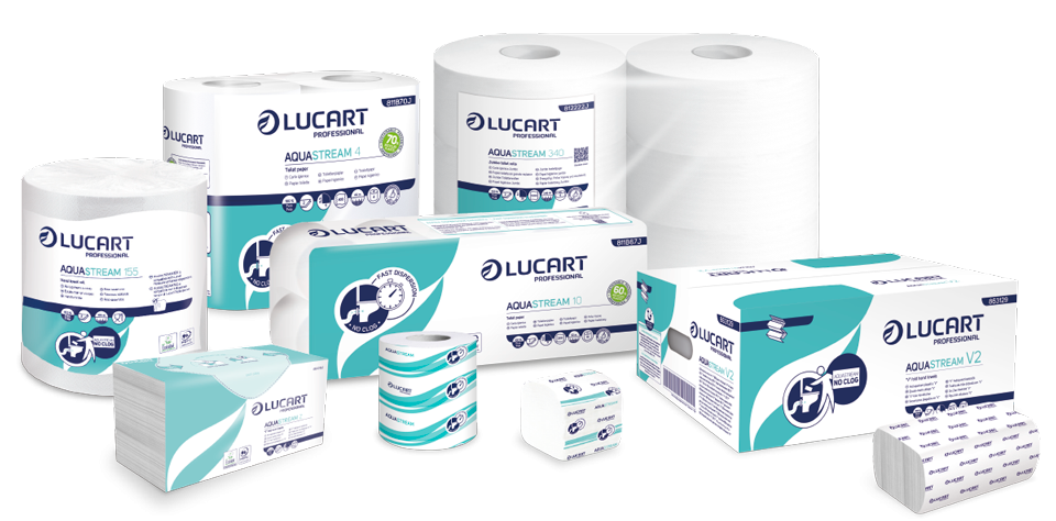 LUCART AQUASTREAM 10 - toaletní papír, 10 ks