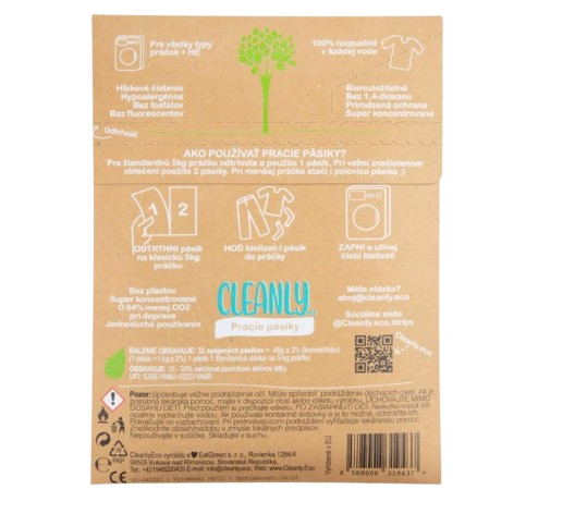 Cleanly Eco prací proužky, 32ks