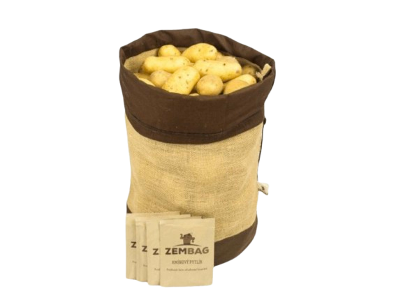 Zembag pytel hnědý na 10 kg brambor + 4 kmínové pytlíky
