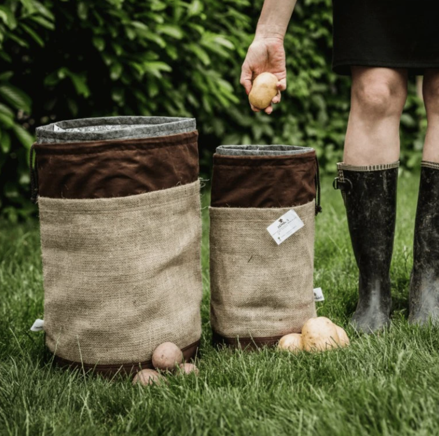 Zembag pytel hnědý na 10 kg brambor + 4 kmínové pytlíky