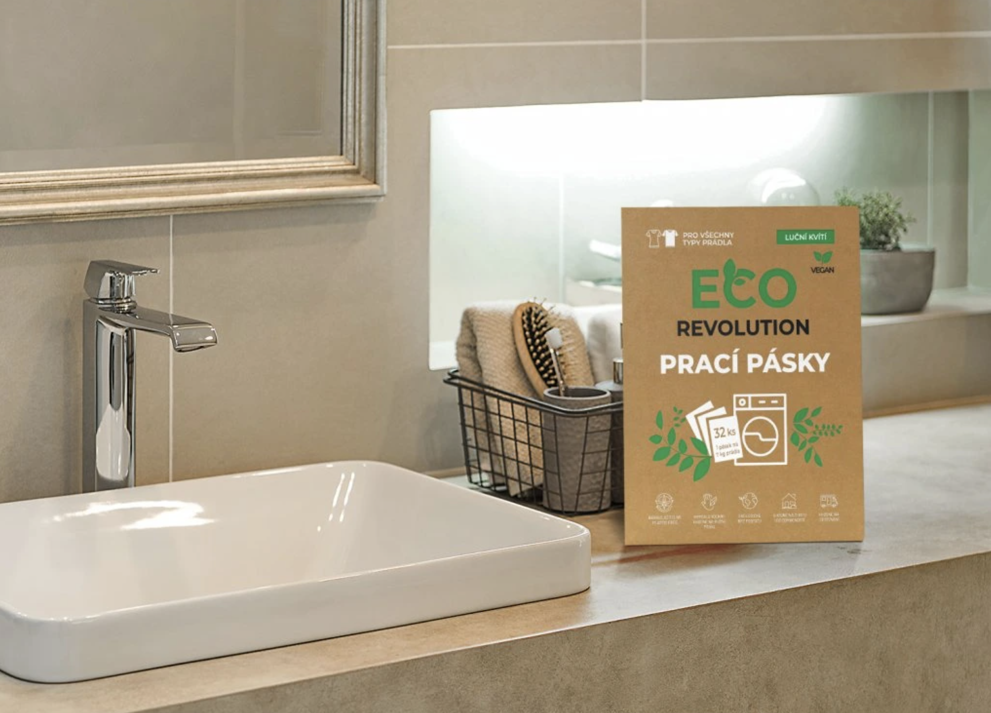 EcoRevolution prací pásky, bez vůně, 20ks