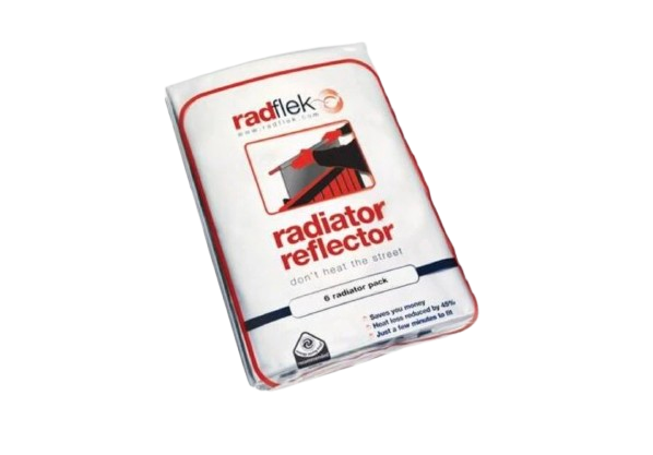 Úsporné radiátorové fólie Radflek 3 ks pro 6 radiátorů a 2ks Radstik