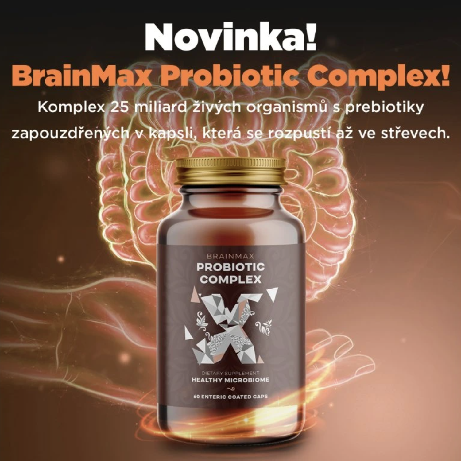 BrainMax Probiotic Complex (Probiotika), 60 enterosolventních kapslí