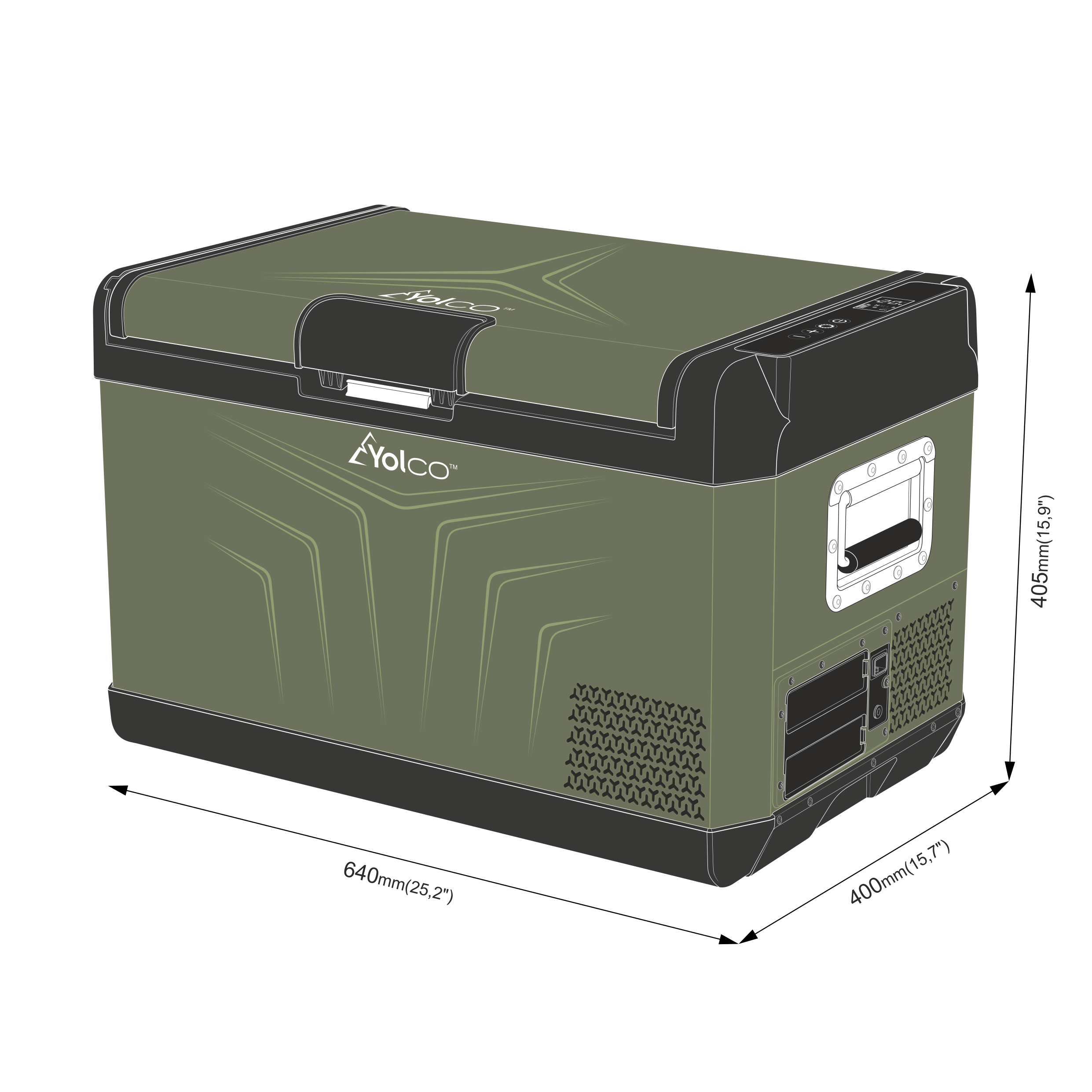 YOLCO kompresorová lednice GCX37 GREEN 37 l