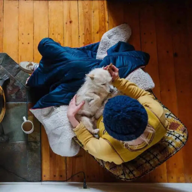 OFFLANDER kempingový pléd Tmávě modrá 200 cm x 140 cm