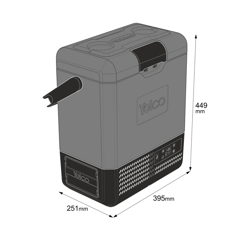 YOLCO kompresorová lednice ET8 CARBON 9 l