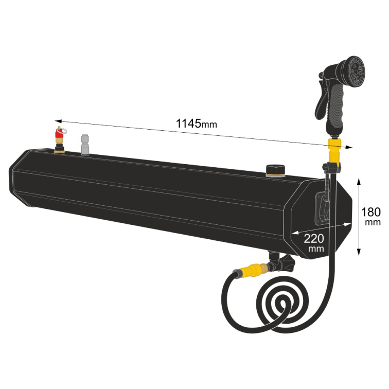 YOLCO nádrž na vodu se sprchou WT30 – 30 l